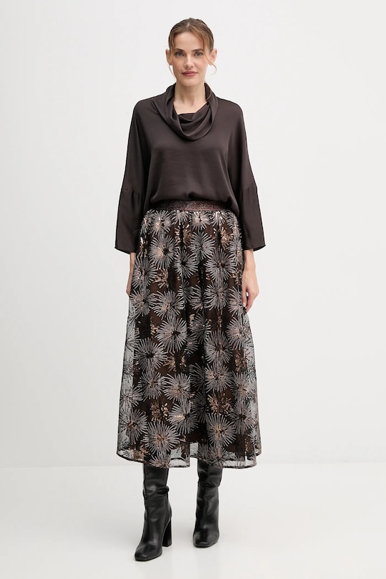 OUI spódnica 95443 brązowy AW25