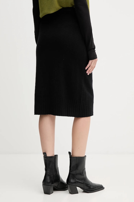 Îmbrăcăminte United Colors of Benetton fustă cu lână 112HD001V negru