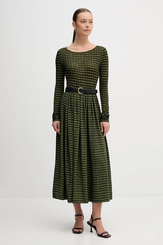 Sukně United Colors of Benetton 4XVWD0056 zelená AW25
