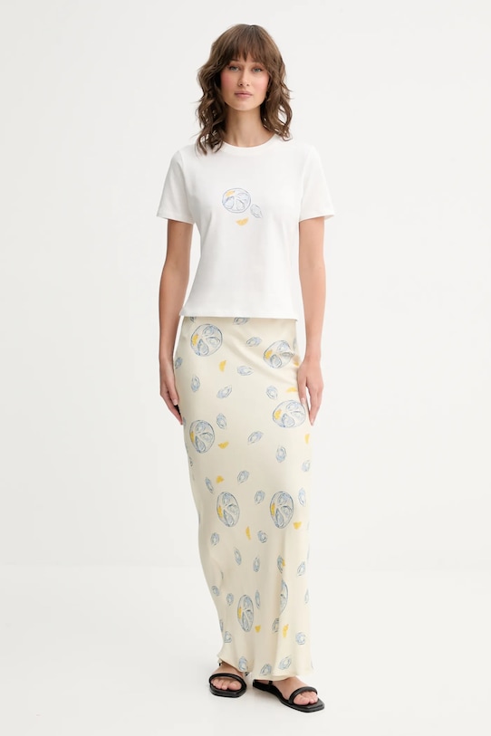 Never Fully Dressed spódnica Dorris NFDSK697 beżowy AW25