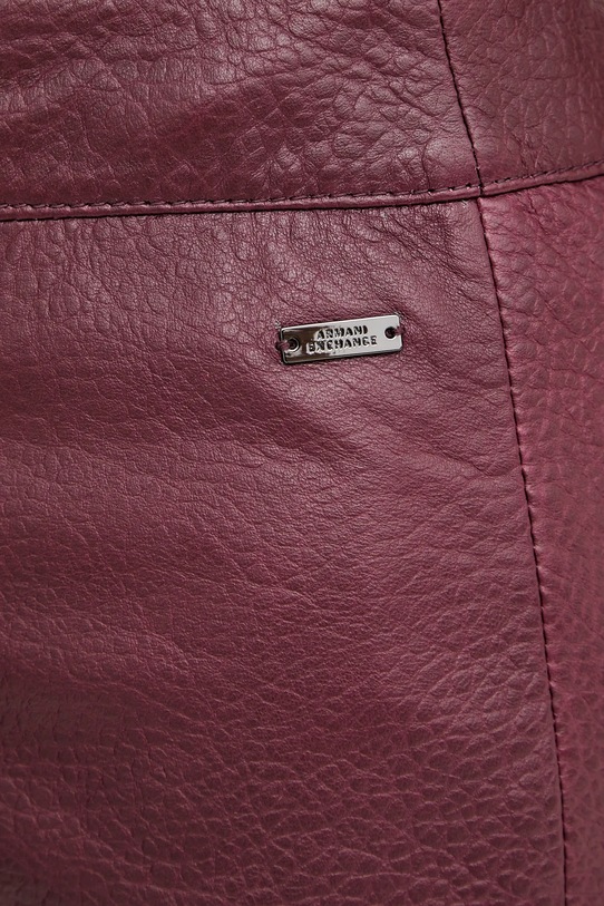 Armani Exchange spódnica skórzana bordowy XW001239.AF16212