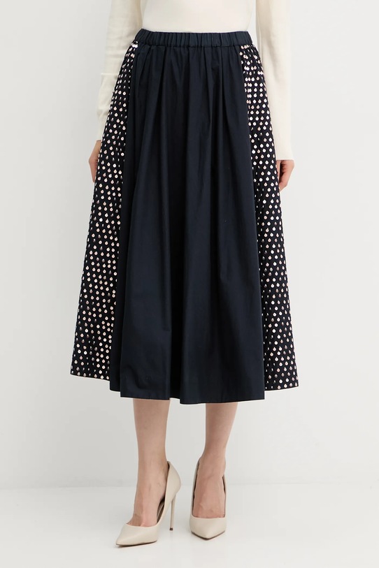 Forte Forte spódnica bawełniana casual granatowy 14114.my.skirt