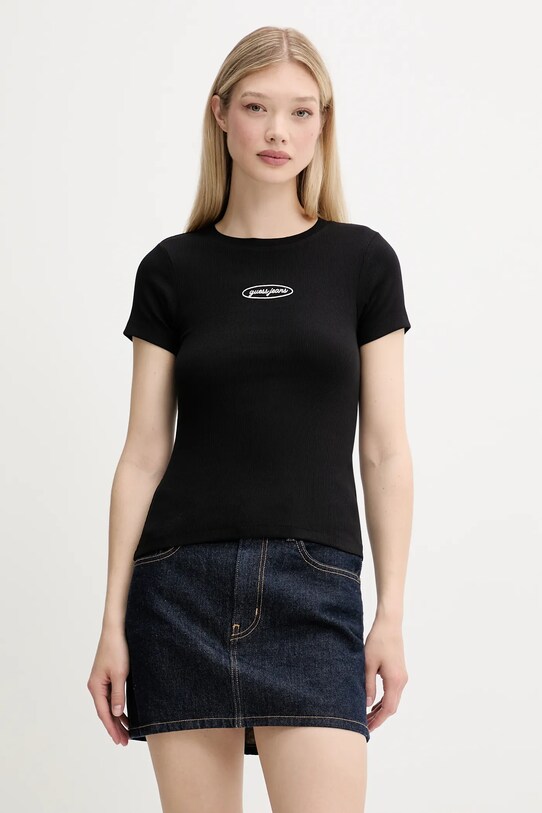 Rifľová sukňa Guess Jeans tmavomodrá W5YD0Q.D5M4C