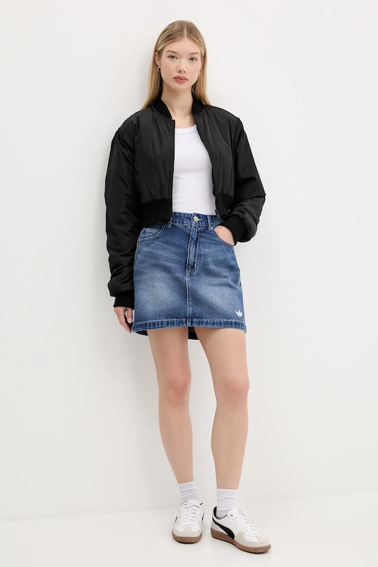 Τζιν φούστα adidas Originals Denim Mini Skt JW2649 μπλε AW25