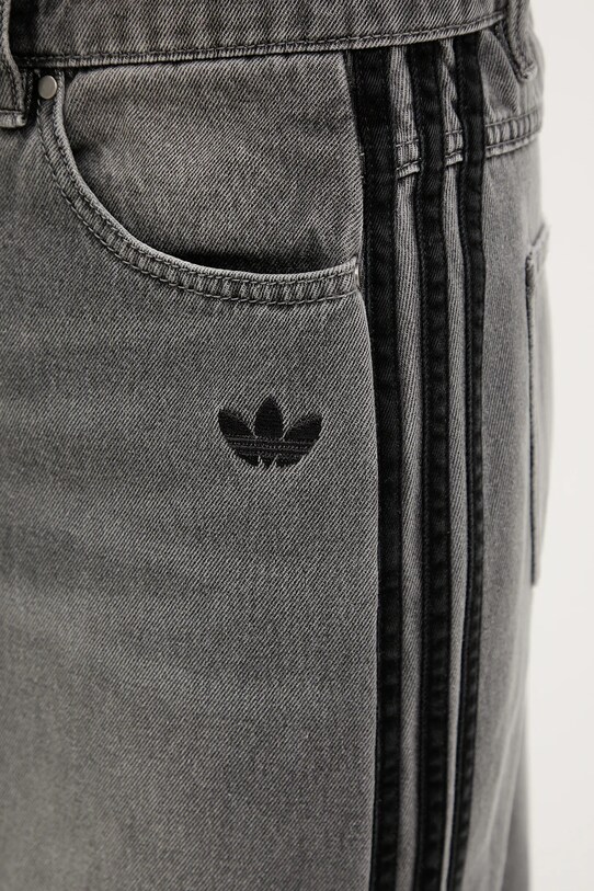 Rifľová sukňa adidas Originals Denim Long Skirt JW2659 sivá