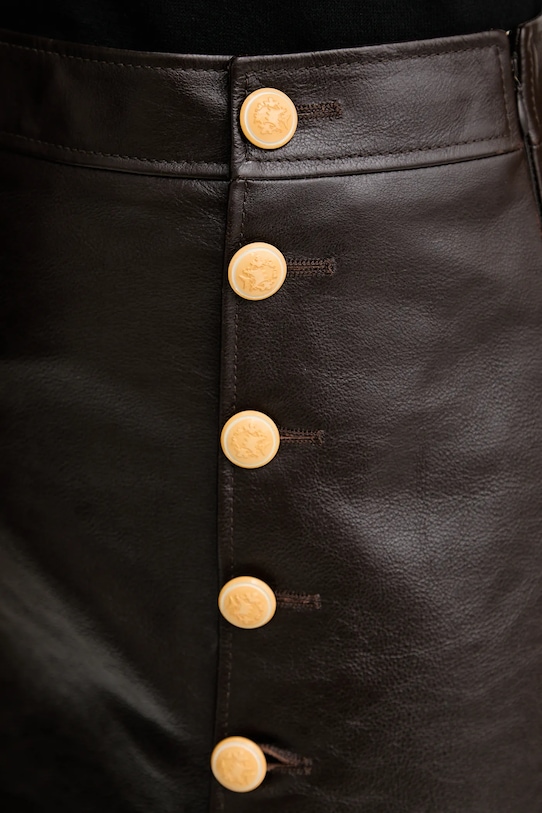 Bally fustă de piele maro WLE07G