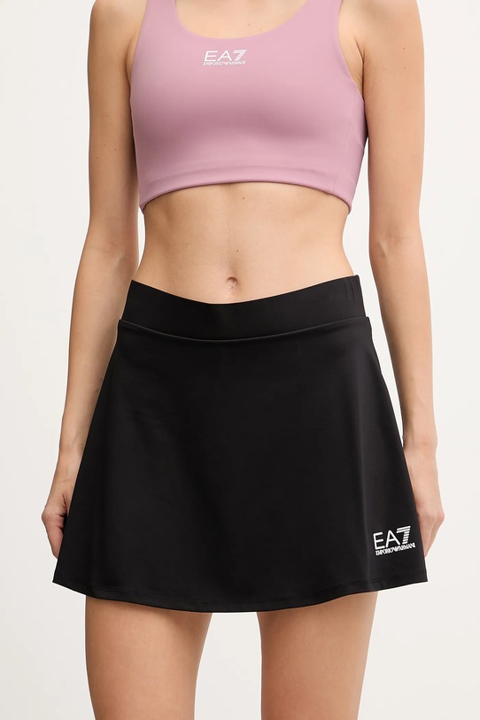 EA7 Emporio Armani spódnica sportowa z elastanem czarny AF14524.7W000507
