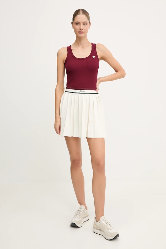 Guess spódnica z wełną SABINA V5BD02.Z1152 beżowy AW25