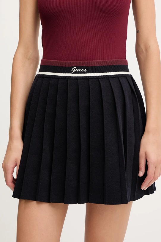 Guess spódnica z wełną SABINA casual granatowy V5BD02.Z1152