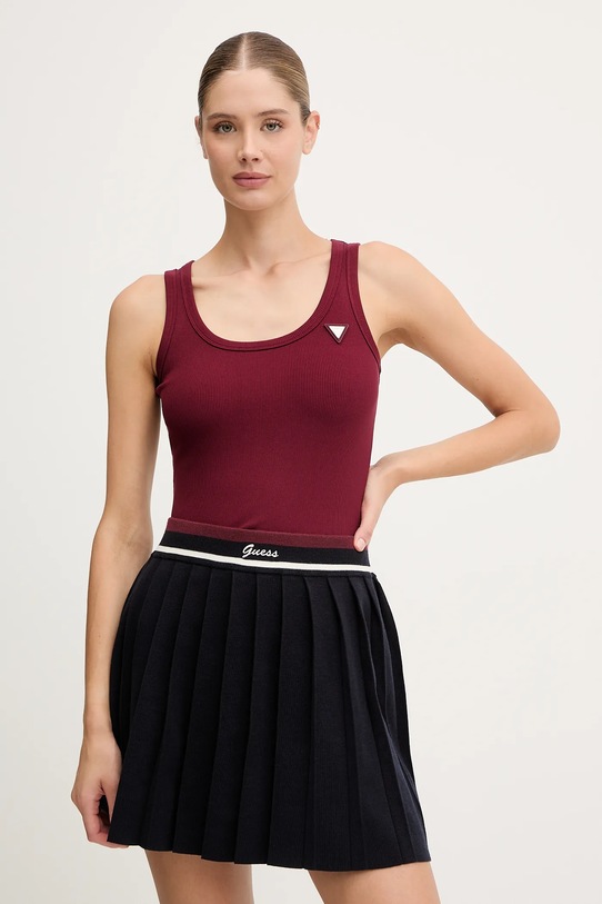 Guess spódnica z wełną SABINA granatowy V5BD02.Z1152