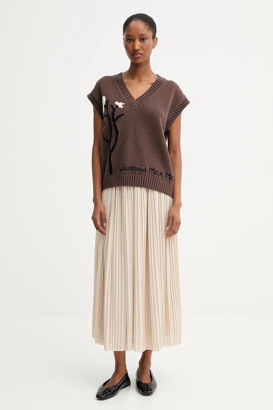 Sukně Weekend Max Mara CRAL 2525776021600 béžová AW25