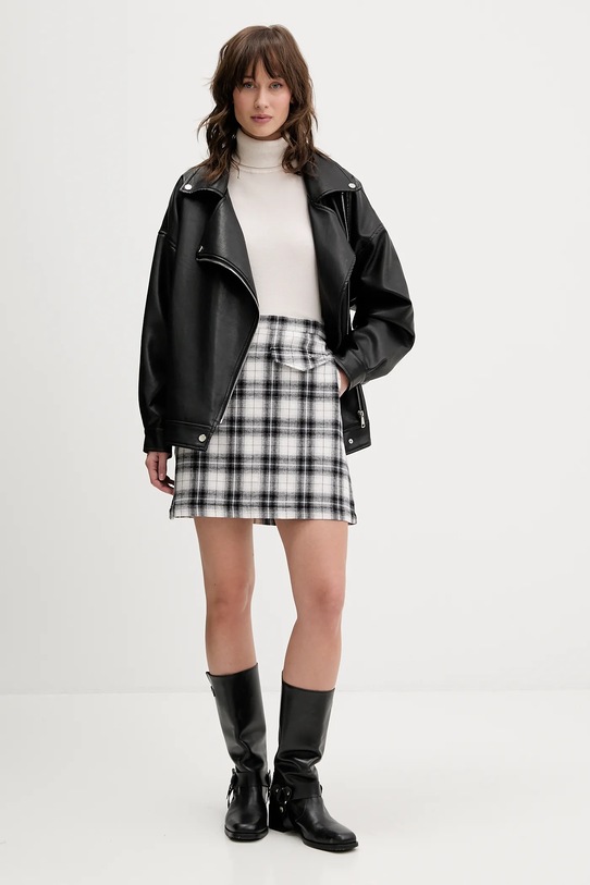 Tommy Jeans spódnica bawełniana DW0DW21461 czarny AW25