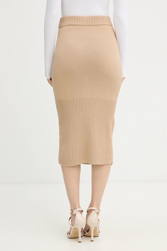 Odzież Armani Exchange spódnica z dodatkiem wełny XW001309.AF13774 beżowy