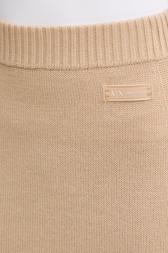 Armani Exchange spódnica z dodatkiem wełny beżowy XW001309.AF13774