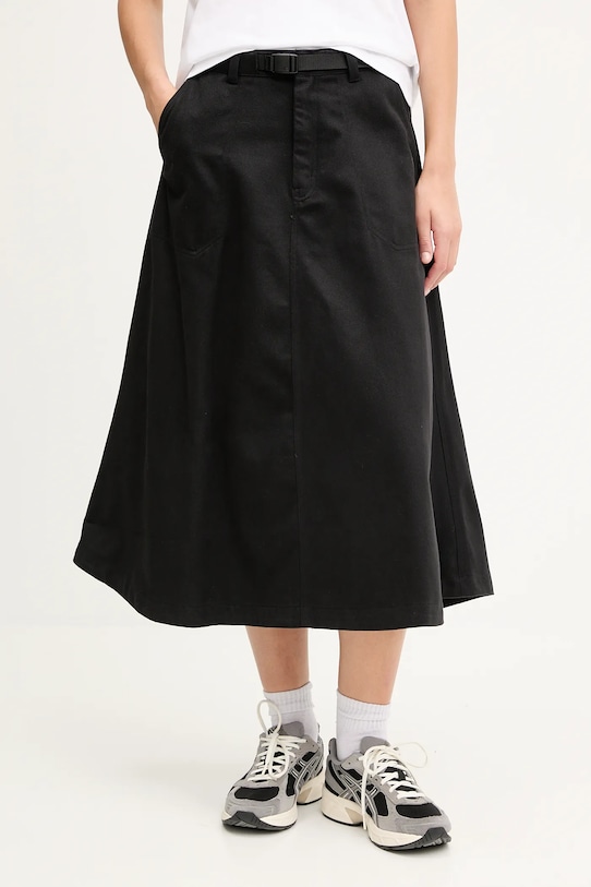 The North Face fustă jeans M66 Canvas uni negru NF0A8DWYJK31