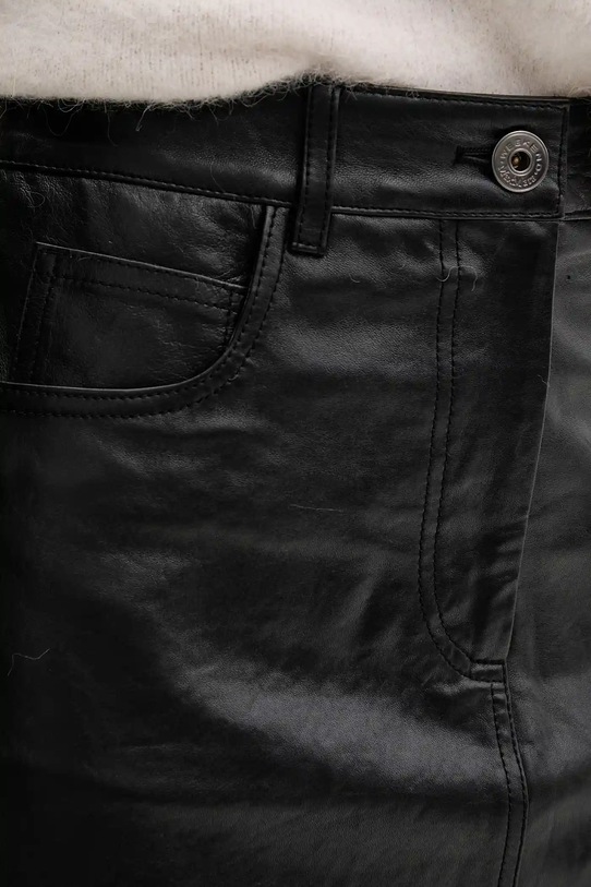 Кожаная юбка Weekend Max Mara HULL чёрный 2525406012600