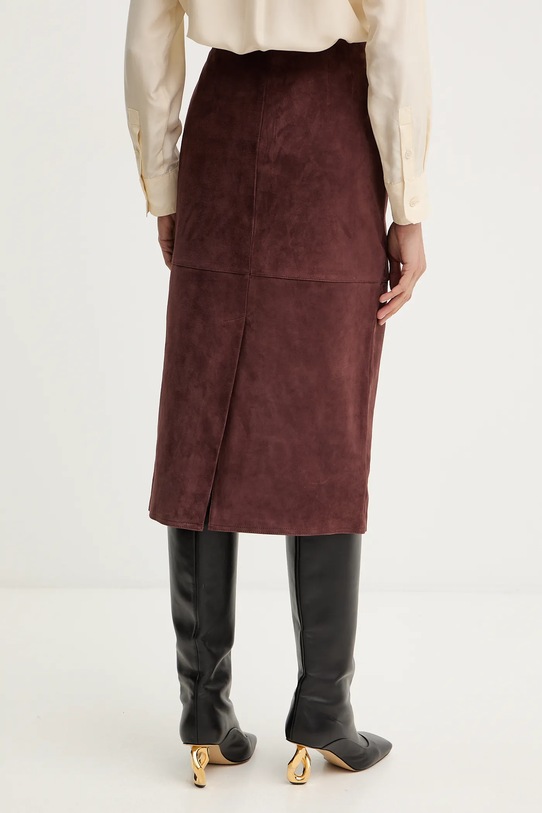 Odzież Weekend Max Mara spódnica zamszowa PALA 2525406022600 czerwony