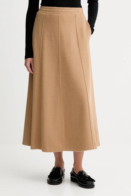 Weekend Max Mara spódnica z dodatkiem wełny CIRCEO casual zielony 2525776022600