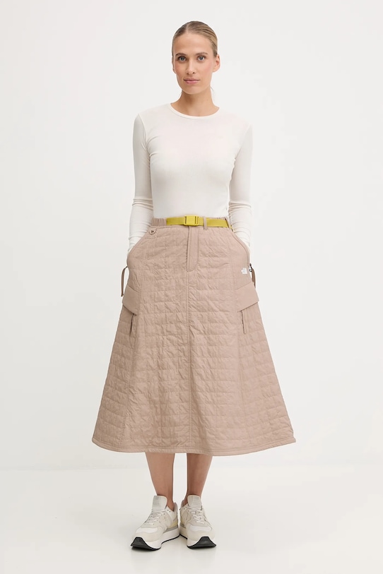The North Face spódnica Quilted Volume NF0A8E7BBOX1 beżowy AW25
