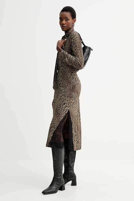 Suknja ZADIG&VOLTAIRE WWSK01622 smeđa AW25