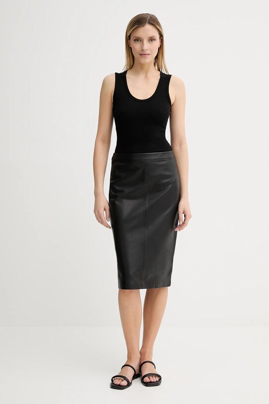 Marc O'Polo spódnica skórzana 506703577011 czarny AW25