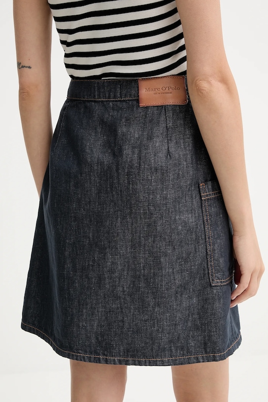 Marc O'Polo gonna con aggiunta di lino blu navy 506909624033