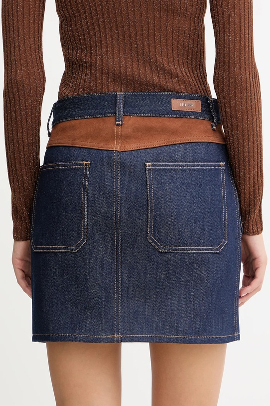 Odzież Liu Jo spódnica jeansowa UF5085.DS073 granatowy