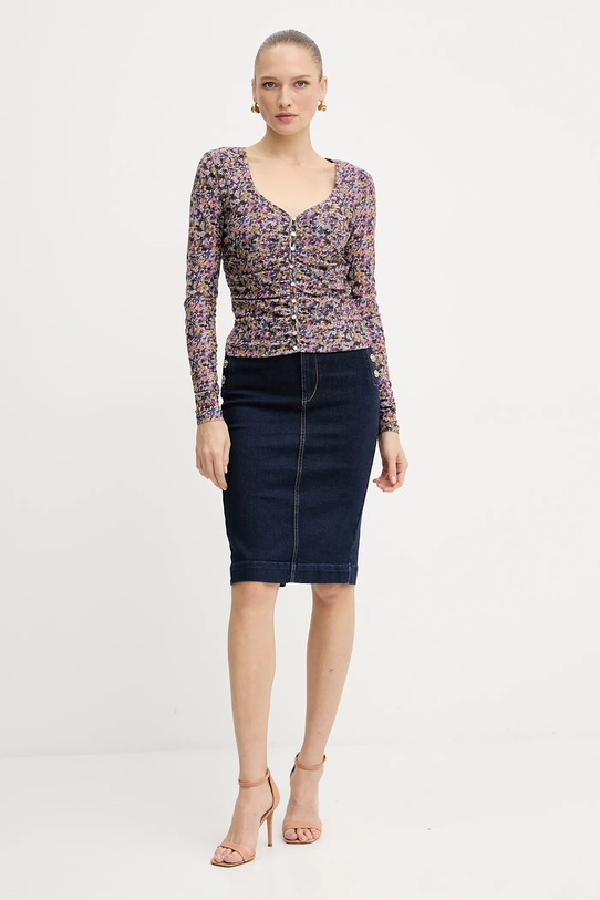 Džínová sukně Liu Jo UF5092.D0264 námořnická modř AW25