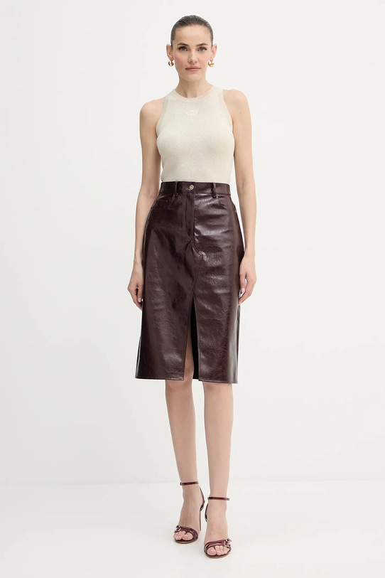 Liu Jo spódnica UF5232.E1038 bordowy AW25