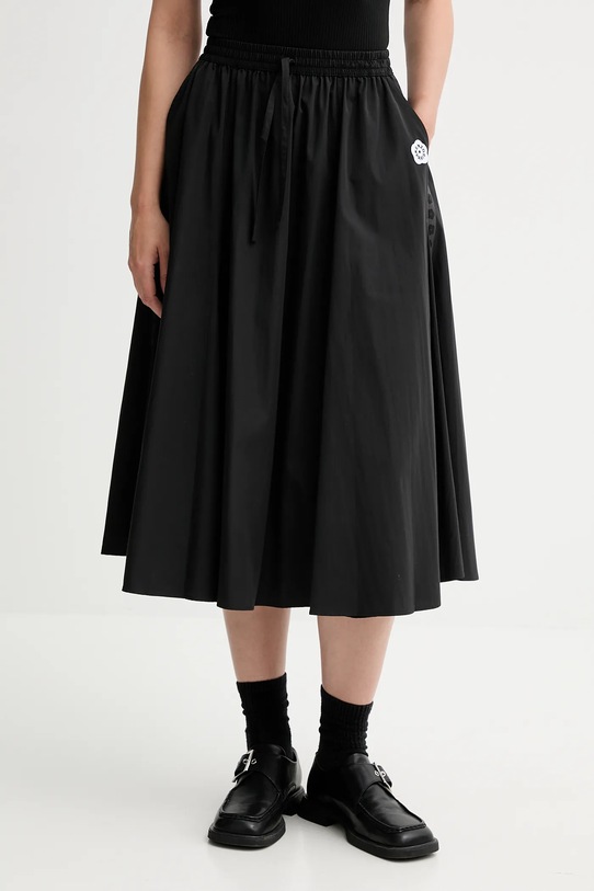 Suknja Kenzo bez uzorka crna FF62JU3169FI