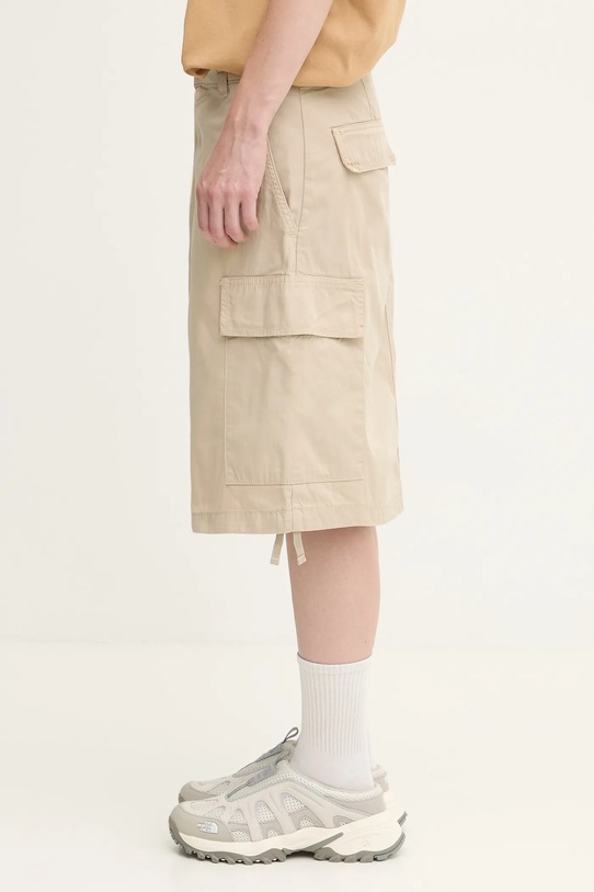 Carhartt WIP spódnica bawełniana W' Kingston I035579.G1GD beżowy AW25
