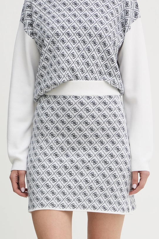 Guess fustă din amestec de lână AUBREY cu modele bej W5BD81.Z3JD2