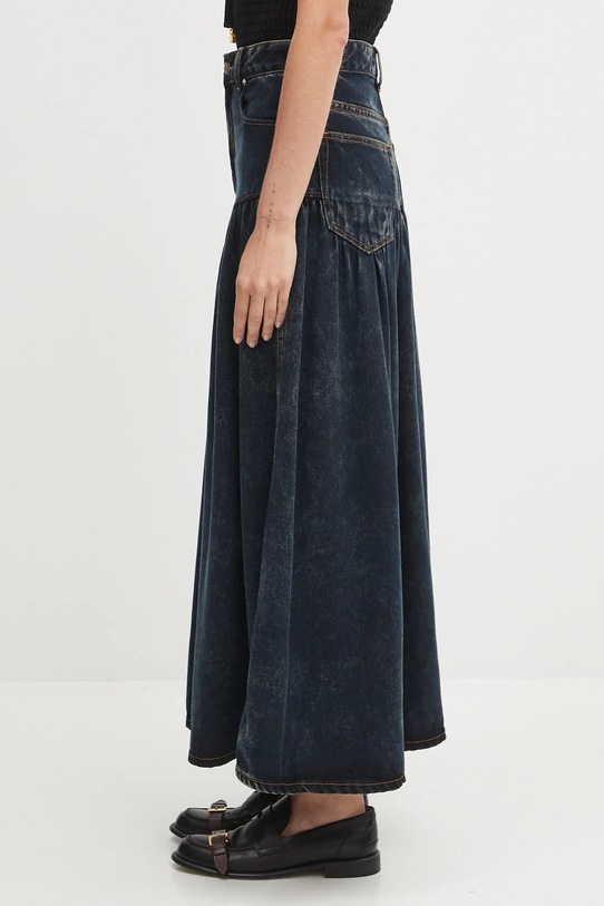 GANNI spódnica jeansowa Light Denim Long J1759 granatowy AW25