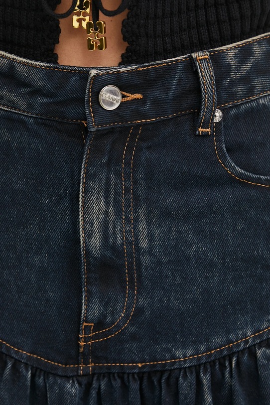 GANNI spódnica jeansowa Light Denim Long J1759 granatowy