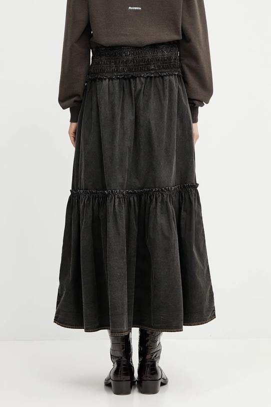 Oblečenie Bavlnená sukňa GANNI Garment Dyed Cotton Smock Maxi W0877 čierna