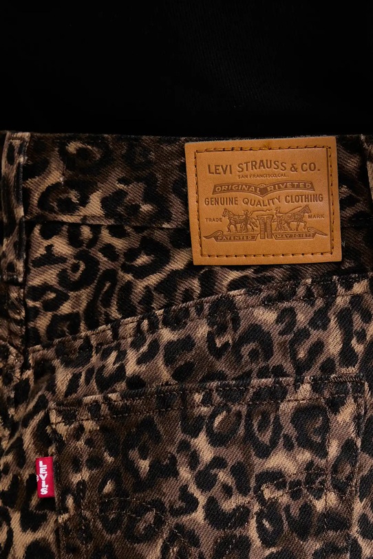 Levi's fustă din bumbac maro A4694.0058