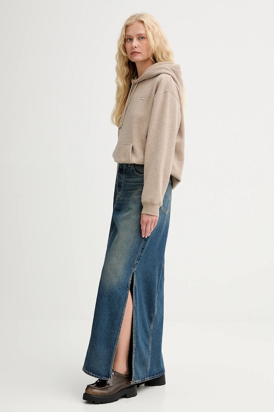 Levi's fustă jeans bleumarin A8727.0014