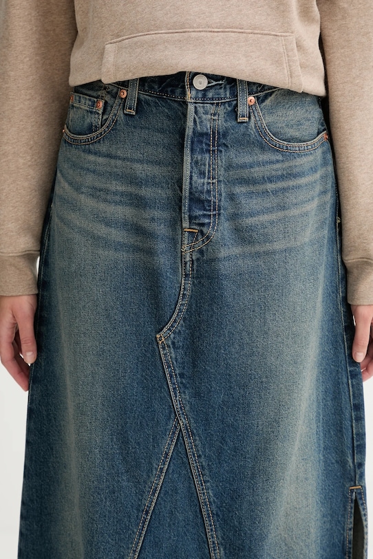 Levi's fustă jeans A8727.0014 bleumarin