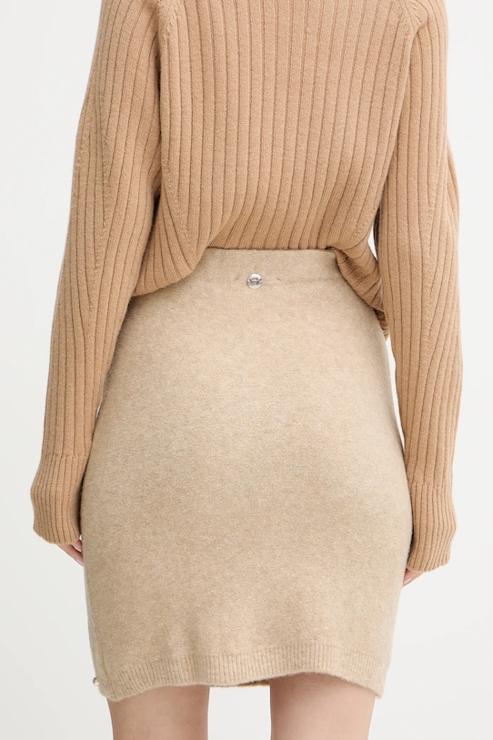 Odzież Twinset spódnica z domieszką wełny 252AP3044 beżowy