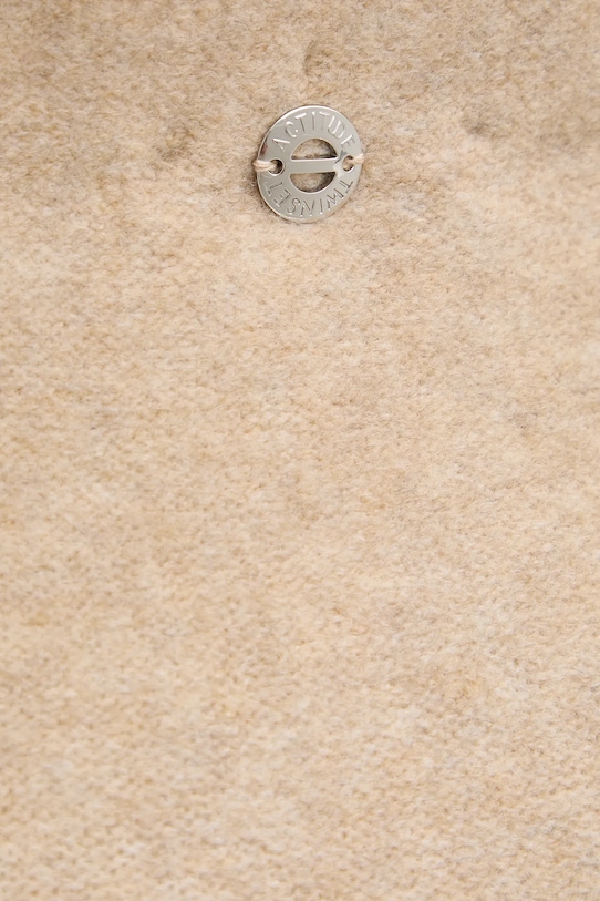 Twinset spódnica z domieszką wełny beżowy 252AP3044