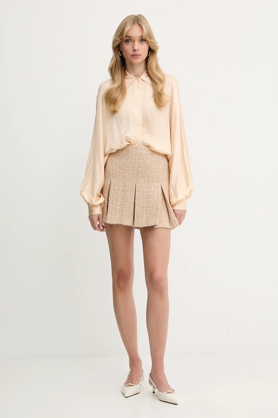 Vlnená sukňa Twinset 252TP2144 béžová AW25
