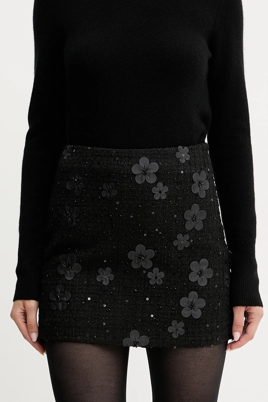 Twinset fustă imprimeu negru 252TP2401