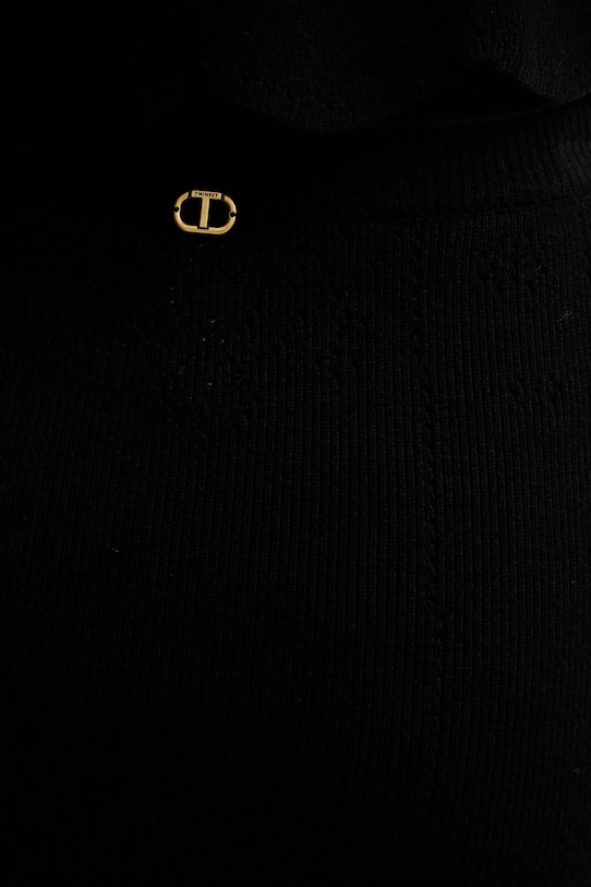 Twinset spódnica z domieszką wełny czarny 252TT3215