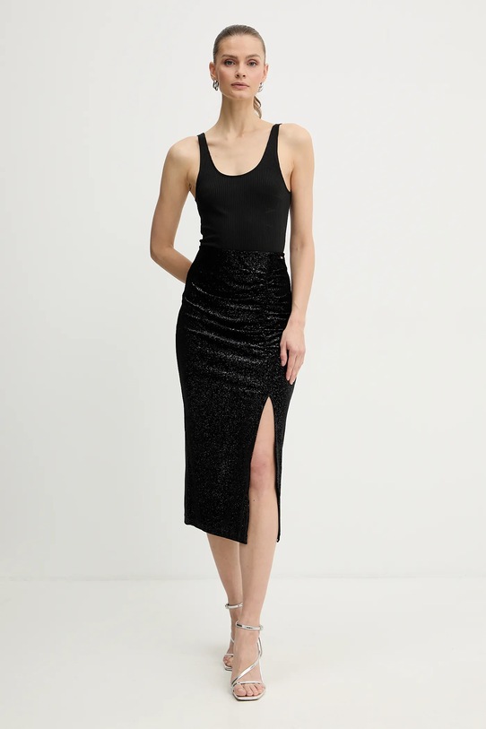 Armani Exchange spódnica welurowa XW000791.AF16143 czarny AW25