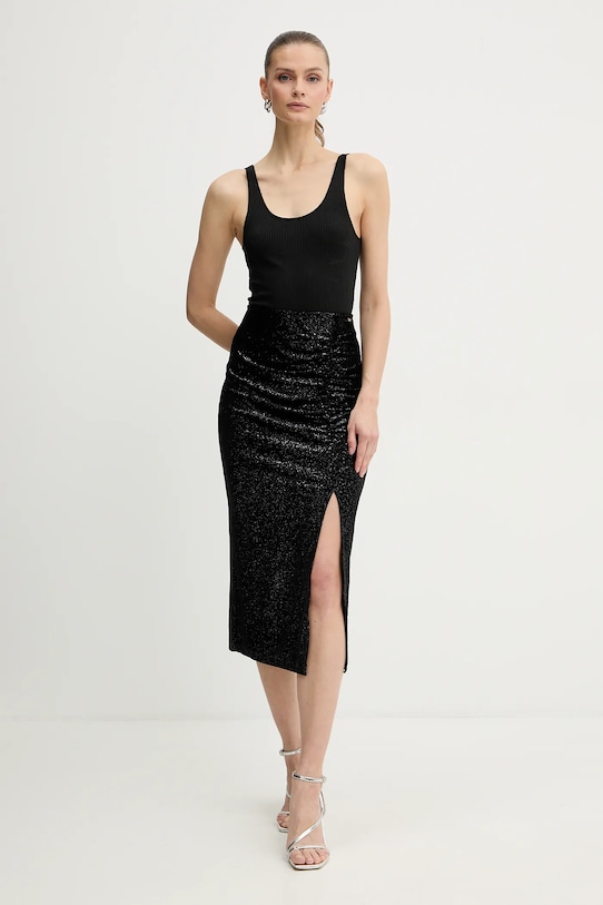 Armani Exchange spódnica welurowa XW000791.AF16143 czarny AW25