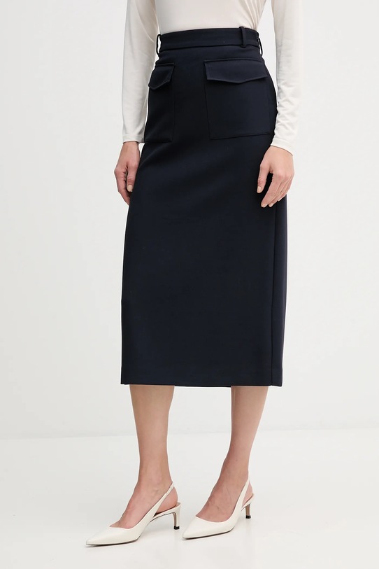 Tommy Hilfiger spódnica z elastanem granatowy WW0WW47497
