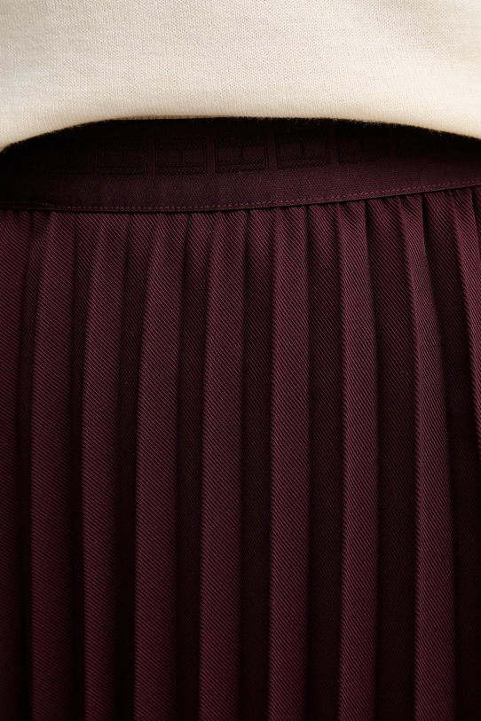 Suknja Tommy Hilfiger bordo WW0WW48538