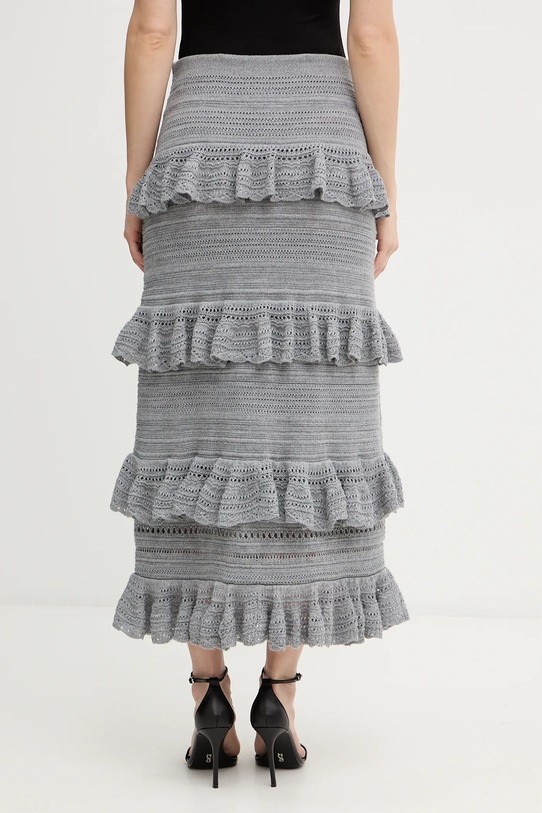 Odzież Luisa Spagnoli spódnica wełniana 100223 szary
