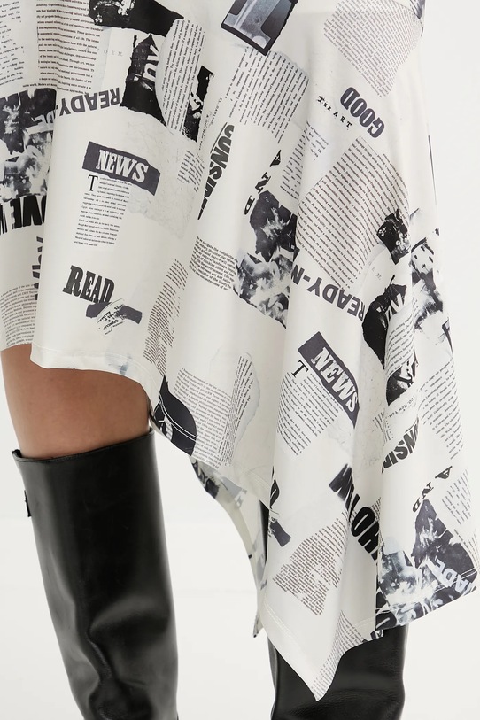 Desigual spódnica BREAKING NEWS beżowy 25WWFK07