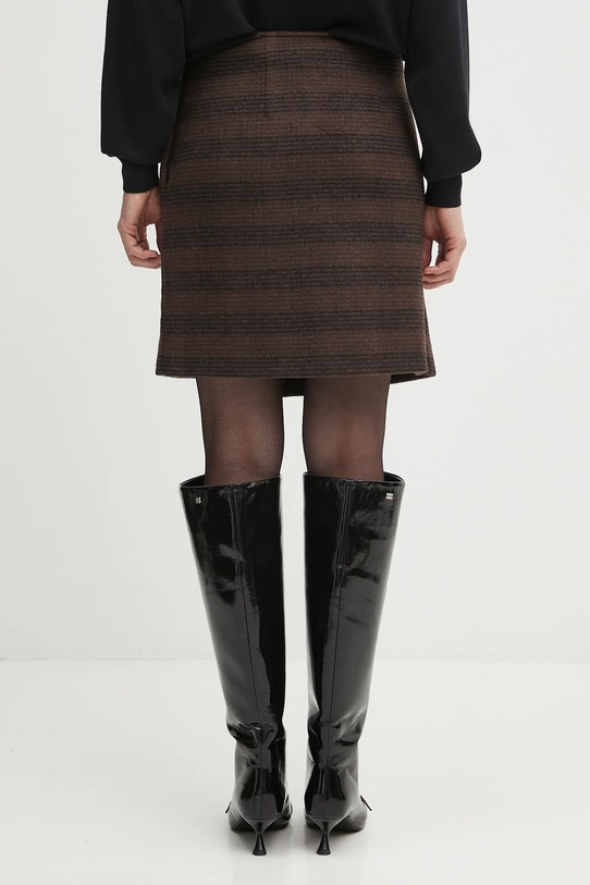 Odzież MM6 Maison Margiela spódnica z wełną S52MC0013.M35472.001F brązowy